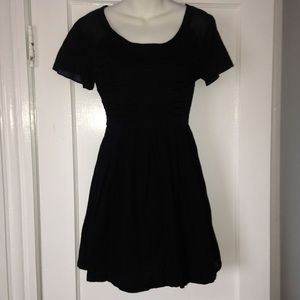 GAP Factory Black Lace Eyelet Short Sleeve Dress